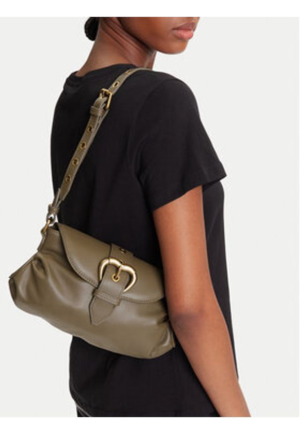 Pinko - PINKO Torebka Jolene Shoulder Mini PE 25 PLTT 102802 A270 Zielony. Kolor: zielony. Materiał: skórzane