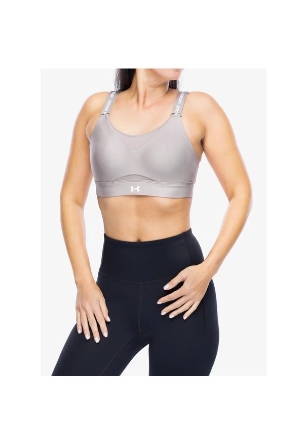 Biustonosz sportowy Under Armour Infinity 2.0 High Sports Bra. Kolor: szary. Sport: fitness
