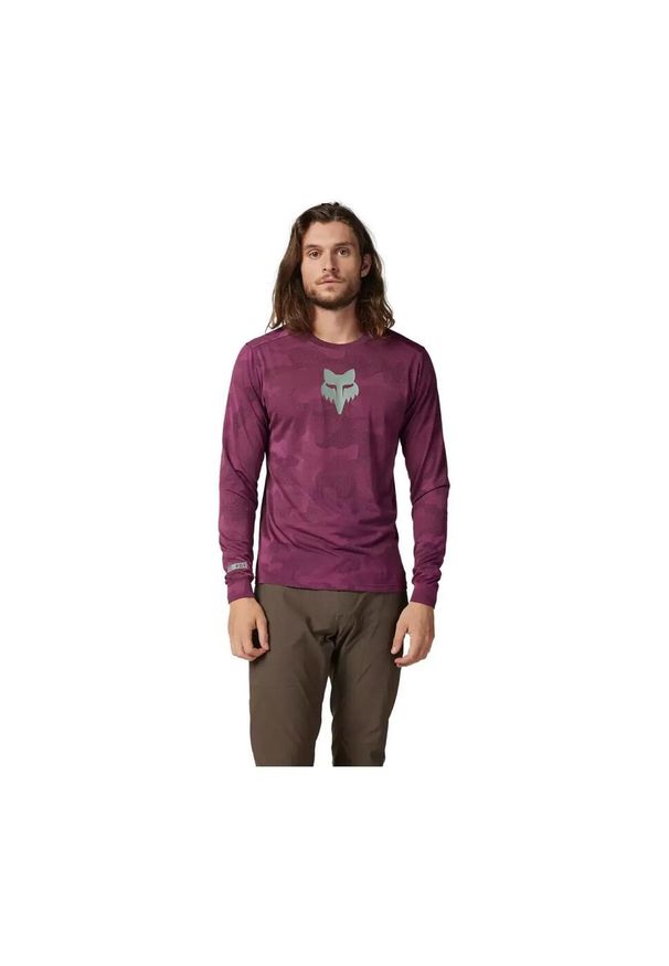 FOX - Longsleeve rowerowy męski Fox Racing Ranger Tru Dri. Kolor: czerwony. Długość rękawa: długi rękaw