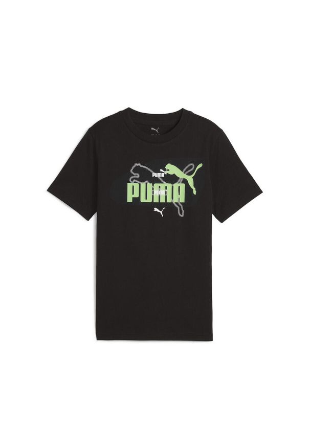 Koszulka Puma Ess Logo Lab Summer Tee B, Dzieci. Kolor: czarny. Materiał: bawełna, materiał
