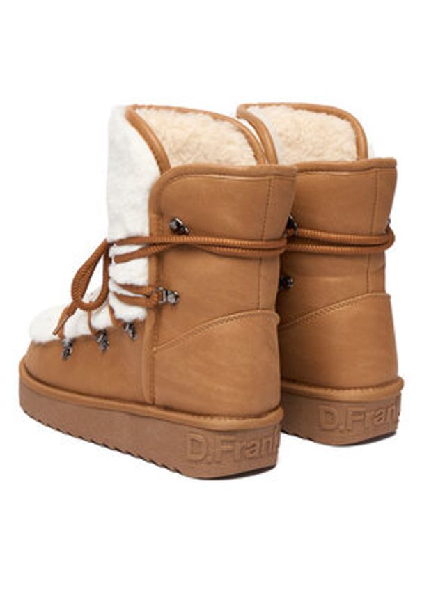 D.Franklin Śniegowce DFSH370022 Brązowy. Kolor: brązowy. Materiał: skóra