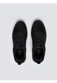 Big-Star - Sneakersy męskie ze skóry naturalnej zamszowej czarne OO174012 906. Okazja: na co dzień. Nosek buta: okrągły. Kolor: czarny. Materiał: zamsz, skóra #4