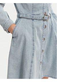 Morgan Sukienka jeansowa 261-RODEX Błękitny Slim Fit. Kolor: niebieski. Materiał: bawełna #3