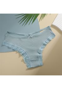 Intica - Figi z paseczkami i koronką na co dzień i okazje Vladena. Kolor: niebieski. Materiał: koronka. Wzór: koronka #1