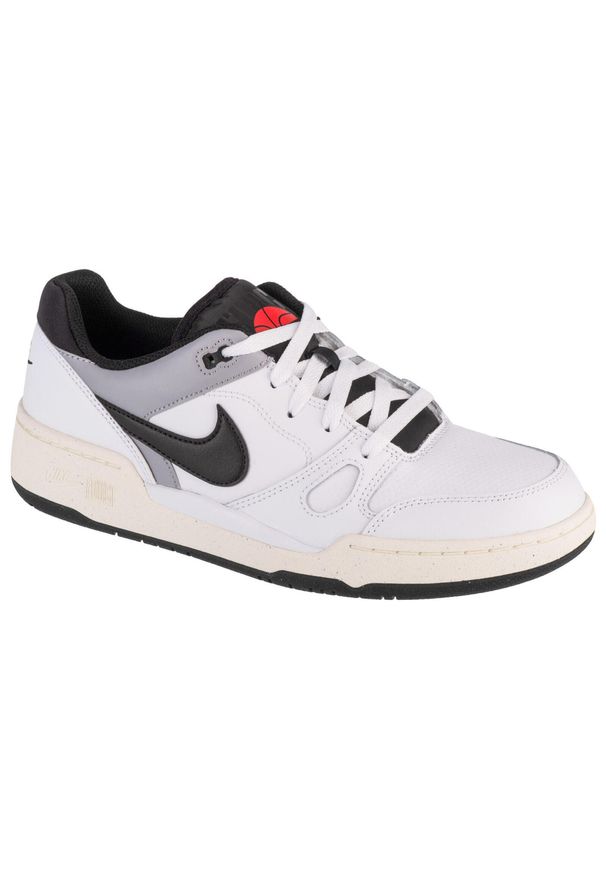 Nike - Buty sportowe Sneakersy męskie, Full Force Low. Kolor: biały. Materiał: materiał, skóra, syntetyk. Sport: turystyka piesza