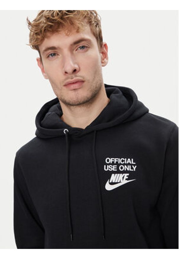 Nike Bluza Club Bb IB8398 Czarny Regular Fit. Kolor: czarny. Materiał: bawełna