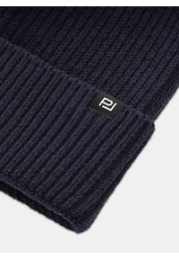 Pako Lorente - PAKO LORENTE – Granatowa bawełniana czapka męska. Kolor: niebieski. Materiał: bawełna. Sezon: zima #2