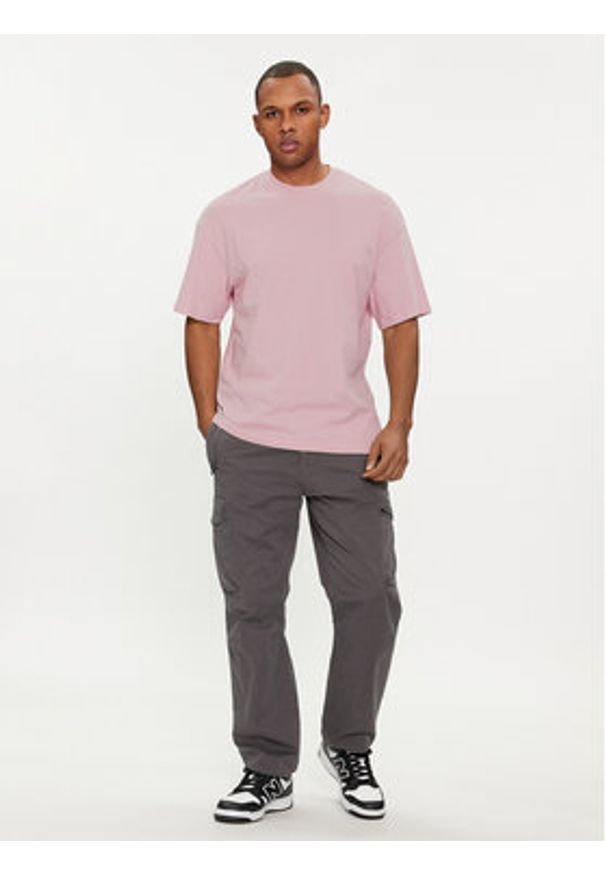 Jack & Jones - Jack&Jones T-Shirt Bradley 12249319 Fioletowy Regular Fit. Kolor: fioletowy. Materiał: bawełna