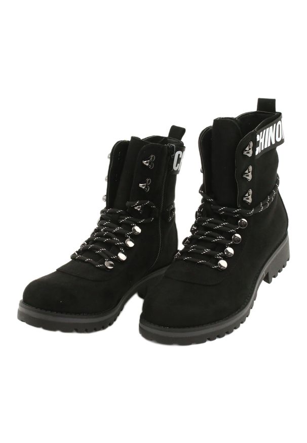 eVento - Evento Timberki Wysokie Czarne 9BT35-1331 Black Popsi. Okazja: na co dzień. Kolor: czarny. Materiał: zamsz, skóra ekologiczna, polar. Styl: wizytowy, casual, klasyczny