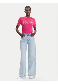 Pepe Jeans T-Shirt Red Bull Racing RL500004 Różowy Regular Fit. Kolor: różowy. Materiał: bawełna