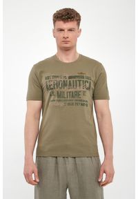 Aeronautica Militare - T-shirt męski z nadrukiem AERONAUTICA MILITARE. Wzór: nadruk #4