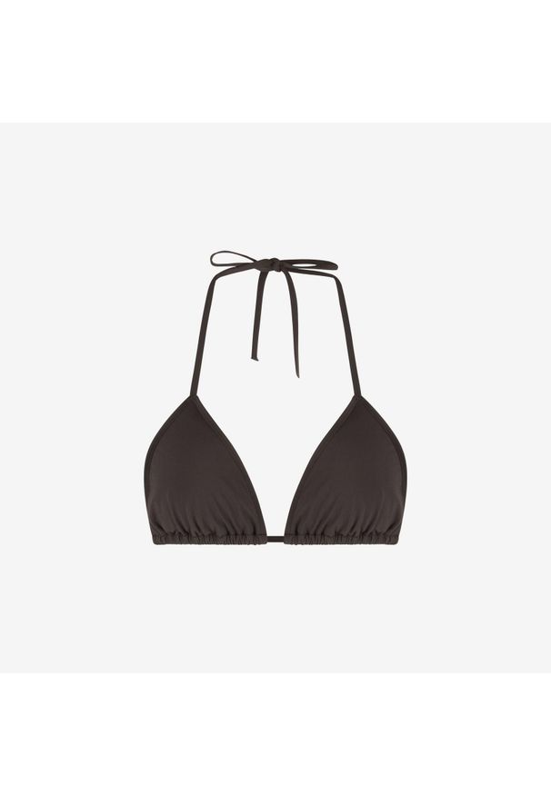 WALLIEN - Damski premium bikini top trójkątny do pływania & surfingu - Brązowy. Kolor: brązowy. Materiał: materiał
