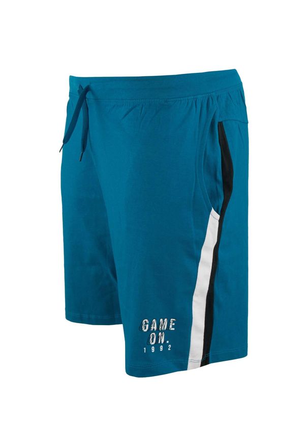 ZIP BAITS - Męskie szorty ATHL DPT Iorio – Teal. Kolor: czarny, niebieski, wielokolorowy, biały. Materiał: bawełna. Długość: krótkie. Sezon: lato