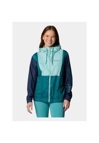 columbia - Wiatrówka damska Columbia Lily Basin II. Kolor: zielony, czarny, wielokolorowy. Materiał: softshell. Sport: turystyka piesza