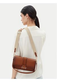 TOMMY HILFIGER - Tommy Hilfiger Torebka Heritage Leather Conv Cross BAW0AW17400 Brązowy. Kolor: brązowy. Materiał: skórzane #3