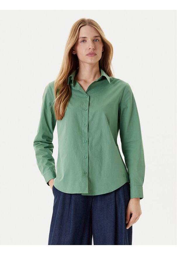 United Colors of Benetton - United Colors Of Benetton Koszula 5HAXDQ0AX Zielony Regular Fit. Kolor: zielony. Materiał: bawełna