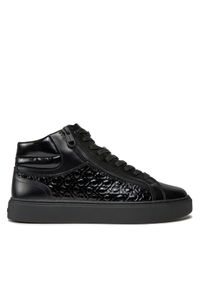 Calvin Klein Sneakersy High Top Lace Up W/Zip Mono HM0HM01276 Czarny. Kolor: czarny. Materiał: skóra