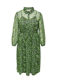 ONLY Carmakoma Sukienka 15289418 Zielony Regular Fit. Kolor: zielony. Materiał: syntetyk