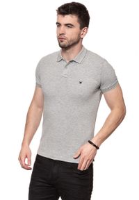 Wrangler - POLO WRANGLER S/S POLO MID GREY MEL W7B58K437. Typ kołnierza: polo #10