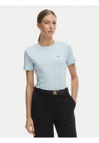 TOMMY HILFIGER - Tommy Hilfiger T-Shirt New Cody WW0WW40587 Niebieski Slim Fit. Kolor: niebieski. Materiał: bawełna #1