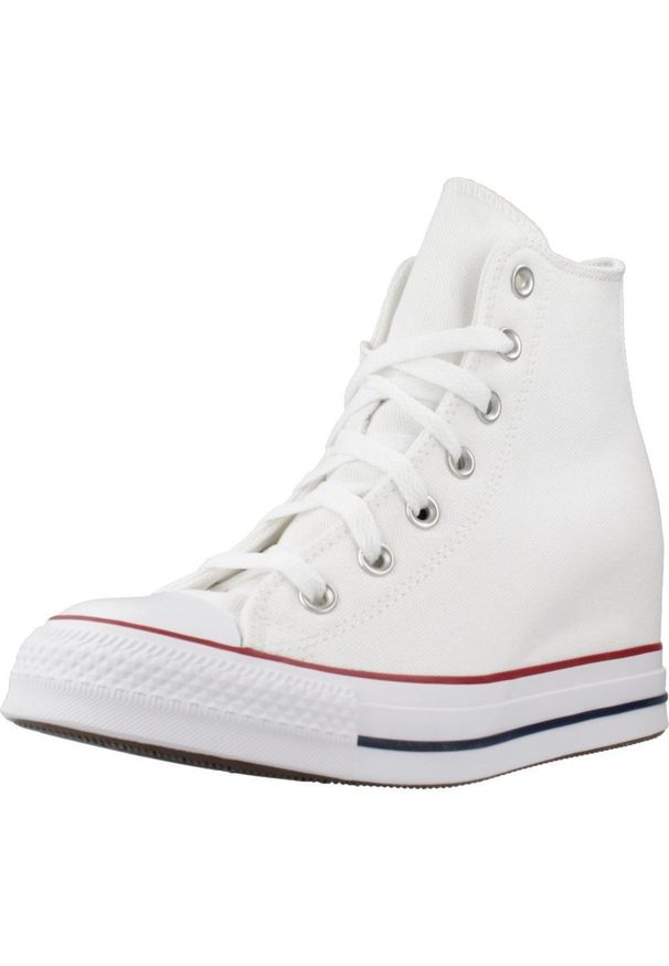 Tenisówki Converse Model Chuck Taylor All Star Wedge Platform Kolor Biały. Kolor: biały. Materiał: tkanina. Obcas: na platformie