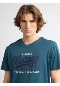 Big-Star - Koszulka męska z nadrukiem na piersi zielona Gralis 304. Okazja: na co dzień. Kolor: zielony. Materiał: bawełna, jeans. Wzór: nadruk. Styl: casual, vintage, klasyczny, elegancki, retro #5