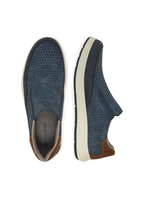 Rieker Półbuty 16952-14 Granatowy. Kolor: niebieski. Materiał: syntetyk, materiał