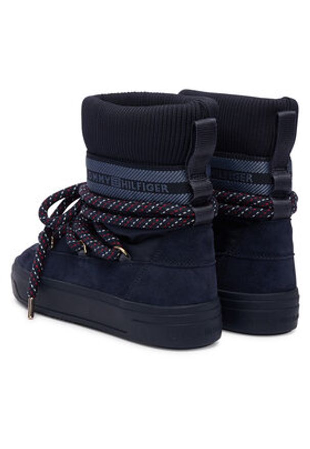 TOMMY HILFIGER - Tommy Hilfiger Śniegowce Tommytech Rwb Snowboot Warm FW0FW09163 Granatowy. Kolor: niebieski. Materiał: materiał