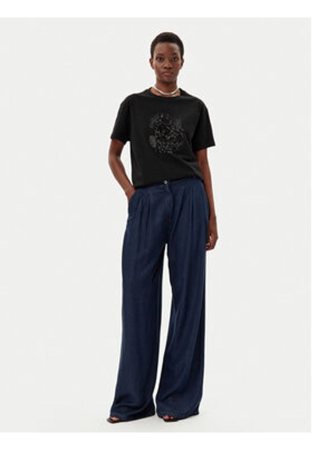 Liu Jo T-Shirt WA5230 JS904 Czarny Regular Fit. Kolor: czarny. Materiał: bawełna