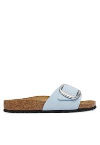 Birkenstock Klapki Madrid Big Buckle 1031798 Błękitny. Kolor: niebieski. Materiał: nubuk, skóra #1
