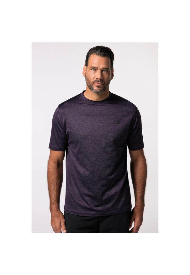 JAY-PI - Męska Koszulka funkcyjna fitness rękaw 1/2 do 7 XL. Kolekcja: plus size. Kolor: fioletowy. Materiał: poliester, materiał, elastan. Sport: fitness