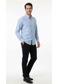 Bawełniana Koszula Weekendowa - Brave Soul - Błękitna. Okazja: na co dzień. Kolor: niebieski. Materiał: bawełna. Styl: casual, sportowy #2