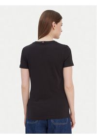 TOMMY HILFIGER - Tommy Hilfiger T-Shirt Heritage Crew WW0WW22043 Czarny Regular Fit. Kolor: czarny. Materiał: bawełna #4