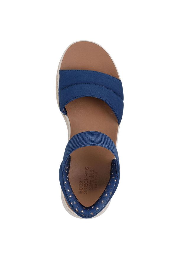 skechers - Sandały Skechers Bobs Sun Ray, Kobiety. Kolor: niebieski. Materiał: materiał