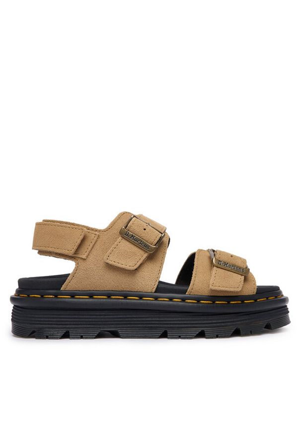 Dr. Martens Sandały Zebzag Sandals DM42689200 Brązowy jasny. Kolor: brązowy. Materiał: zamsz, skóra