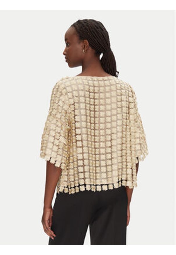 Bruuns Bazaar Bluzka Carisa BBW4529 Złoty Loose Fit. Kolor: złoty. Materiał: syntetyk