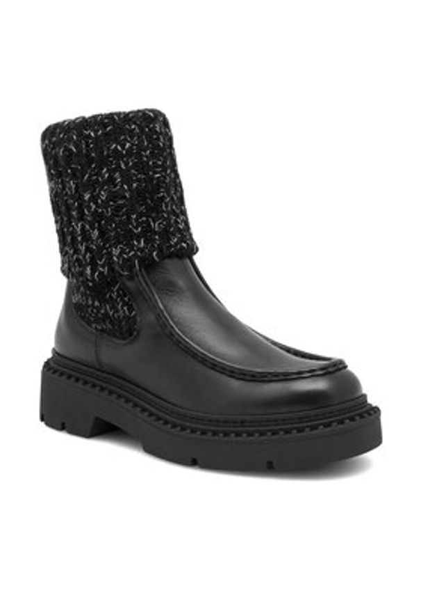Badura Botki OVAR-23AW111 Czarny. Kolor: czarny. Materiał: skóra