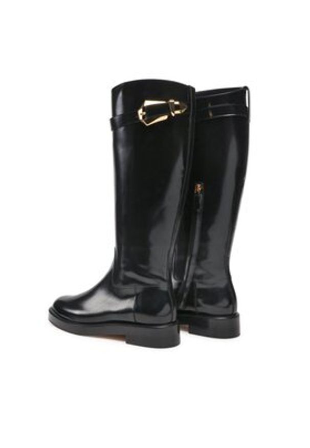 Alberta Ferretti Oficerki 22251A6201 8005 Czarny. Kolor: czarny. Materiał: skóra