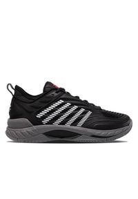 Buty do chodzenia męskie K-Swiss Hypercourt Supreme 2. Zapięcie: sznurówki. Kolor: czarny. Materiał: materiał, syntetyk, tkanina. Szerokość cholewki: normalna. Sport: turystyka piesza
