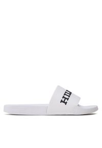 TOMMY HILFIGER - Tommy Hilfiger Klapki 3D Print Hilfiger Pool Slide FM0FM04612 Biały. Kolor: biały. Materiał: skóra. Wzór: nadruk #1