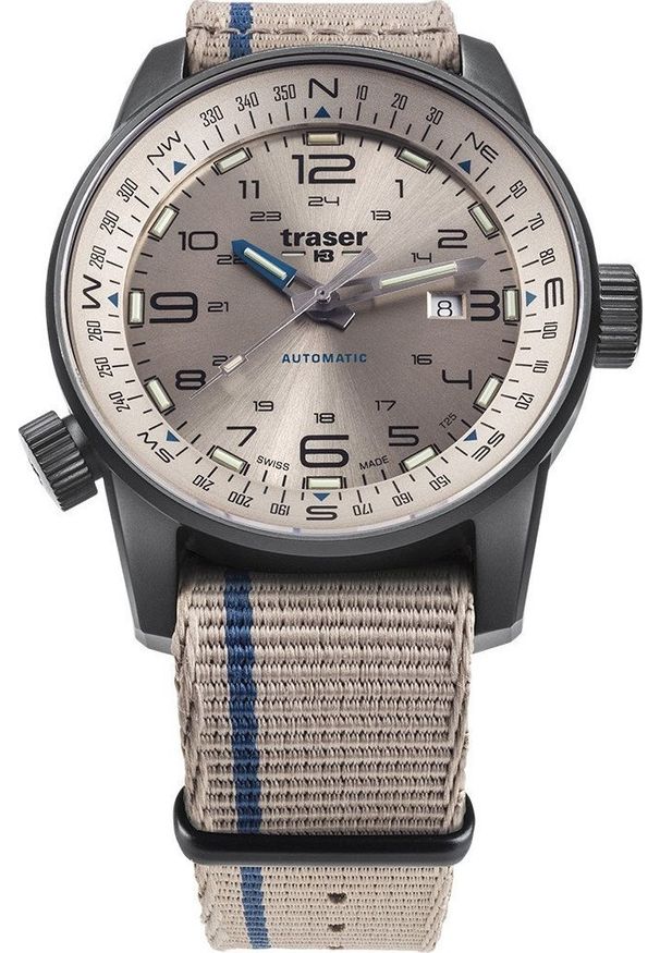 Zegarek Traser Zegarek męski Traser TS-110454 beżowy. Kolor: beżowy