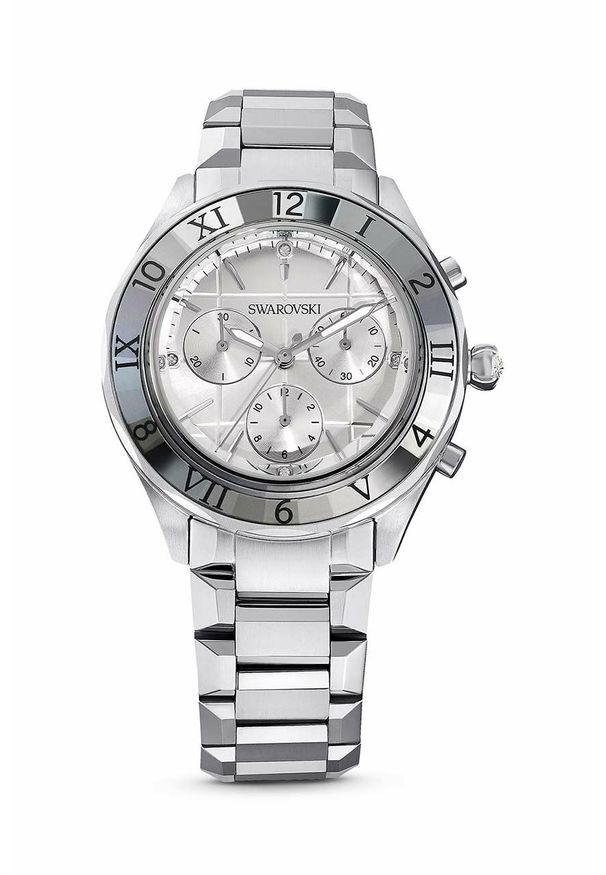 Swarovski zegarek DEXTERA kolor srebrny. Kolor: srebrny. Materiał: materiał
