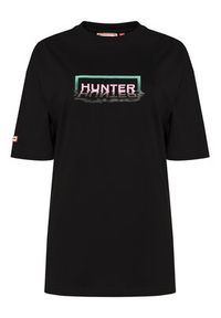 Hunter T-Shirt Abele UNISEX HARU0007251 Czarny Regular Fit. Kolor: czarny. Materiał: bawełna