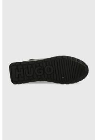 Hugo - HUGO sneakersy Icelin kolor szary. Nosek buta: okrągły. Zapięcie: sznurówki. Kolor: szary. Materiał: guma
