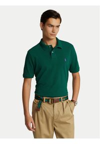 Polo Ralph Lauren Polo 710782592016 Zielony Custom Slim Fit. Typ kołnierza: polo. Kolor: zielony. Materiał: bawełna