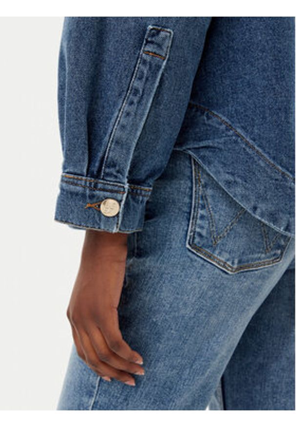 Marella Koszula jeansowa Artista 2515111181 Niebieski Regular Fit. Kolor: niebieski. Materiał: bawełna