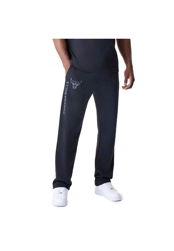 New Era - Nowe Era Nba Liniowe Joggery Spodnie Chibul Dorośli. Okazja: na co dzień. Kolor: czarny. Materiał: dresówka. Styl: casual