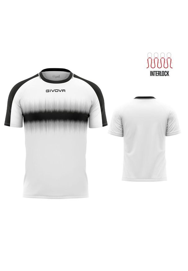 T-shirt Givova Radio Sports w Czarno-Białym - Wygodny i Trwały. Kolor: czarny, biały, wielokolorowy. Materiał: poliester. Sport: fitness, kolarstwo, joga i pilates