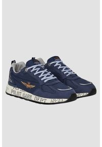 Aeronautica Militare - AERONAUTICA MILITARE Granatowe sneakersy męskie, Rozmiar 43. Okazja: na co dzień. Kolor: niebieski. Materiał: materiał #1