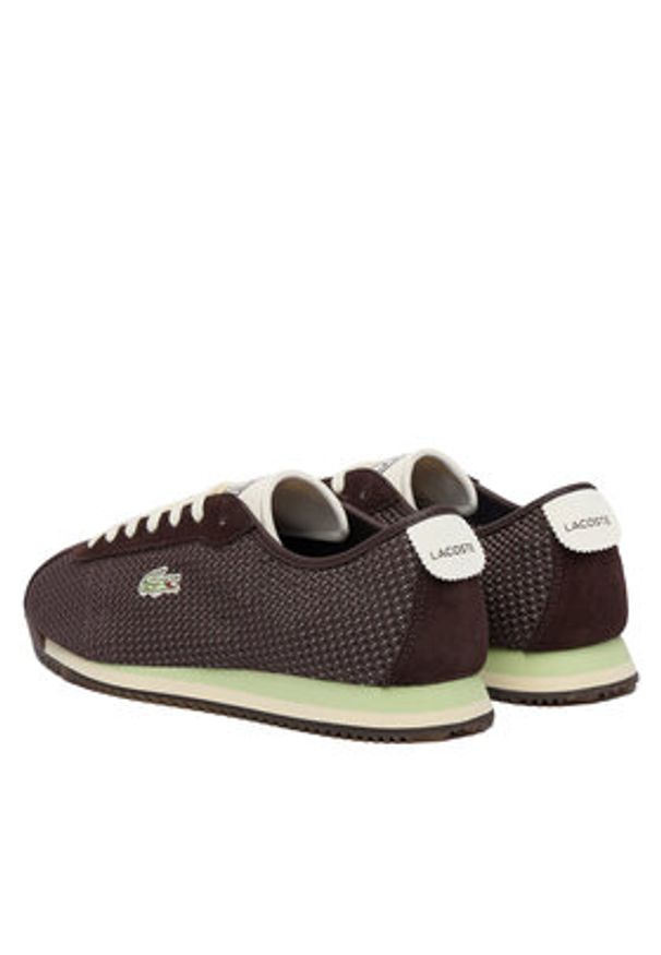 Lacoste Sneakersy Club Low 51SMA0036 Brązowy. Kolor: brązowy. Materiał: materiał